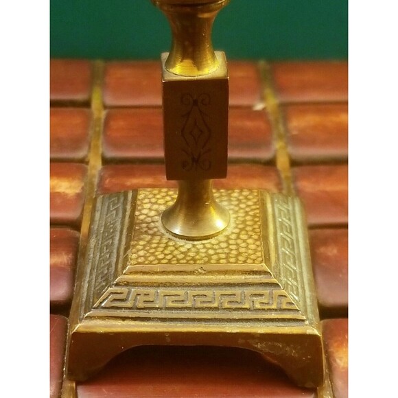 Vintage Bronze Ornate Abstract Chalice Cup Made In Israel 6" High 2.5" Diameter - Picture 5 of 7